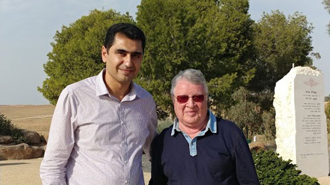 С вице-мэром Сдерота Марком Ифраимовым у Мемориала "Черная Стрела" на границе с Газой