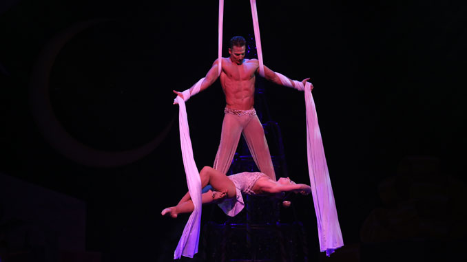 Сцена из спектакля “Cirque Dreams Holidaze”. Фото - Cirque Dreams Holidaze