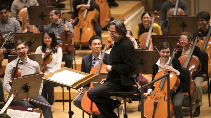 Риккардо Мути на репетиции Civic Orchestra. Чикаго, 30 апреля 2017 года. Фото - Тодд Розенберг