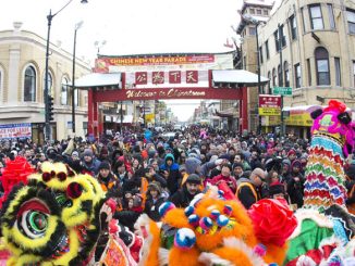 Празднование Лунного Нового года в Чикагском Chinatown