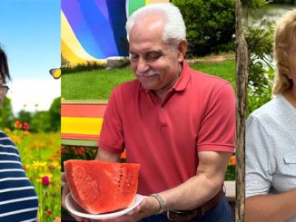 Камила Отажанова, сотрудница Центра Forever Young, наслаждается сочным кусочком арбуза среди полевых цветов — ведь именно такие простые радости делают лето по-настоящему тёплым. Фото: Forever Young; Саша Лусчикс, менеджер Центра Forever Young, всегда выбирает самый сладкий кусочек – для своей семьи и для каждого, о ком заботится в нашем доме тепла и дружбы. Фото: Л. Литас; Мирослава Холенко, любимая сотрудница Центра Forever Young, наслаждается сочным арбузом в зелёной прохладе природы — момент отдыха, который дарит радость и вкус детства. Фото: Forever Young