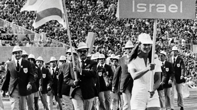 Сборная Израиля на открытии Олимпийских игр в Мюнхене в 1972 году