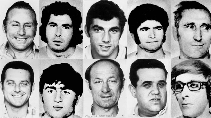 Израильские спортсмены - жертвы террористического акта на Олимпийских играх в Мюнхене в 1972 году