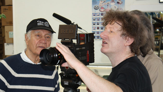 Роман и режиссер Сергей Коковкин во время съёмки сцены фильма "I don't understand" по сценарию Шендеровича