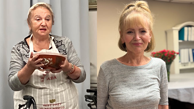 Аза Дубинская делится теплом и вкусом домашнего уюта — именно такими простыми вещами измеряется счастье в осенние дни. Фото: Л. Бел; Посетители Центра всегда могут рассчитывать на тепло, добрые слова и объятия сотрудников, которые со временем становятся как семья — как Ира Ганджа, уже почти двадцать лет всегда рядом с нами. Фото: Л. Литас