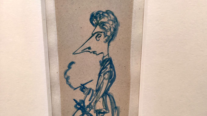 Шарж на Жана Кокто П.Пикассо в музее Пикассо. Фото автора