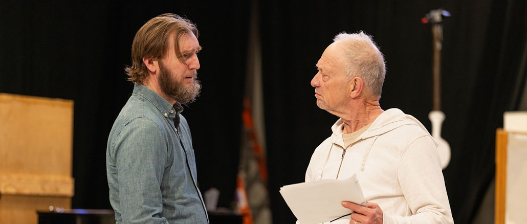 Клифф Чемберлен и Джефф Перри на репетиции спектакля “Пляска смерти”. Фото - Джоэль Мурман