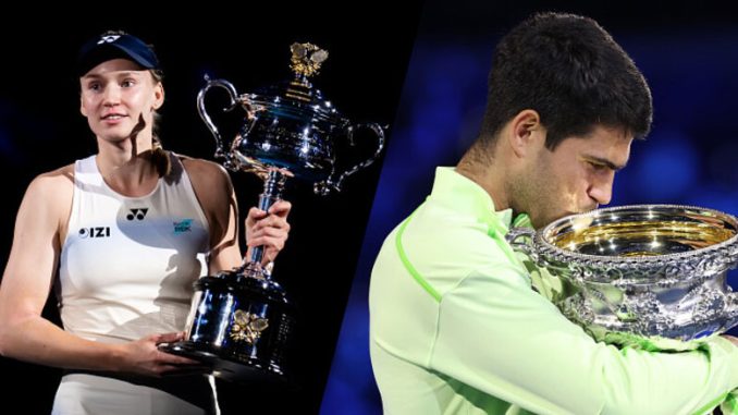 Победители Australian Open 2026 Елена Рыбакина и Карлос Алькарас