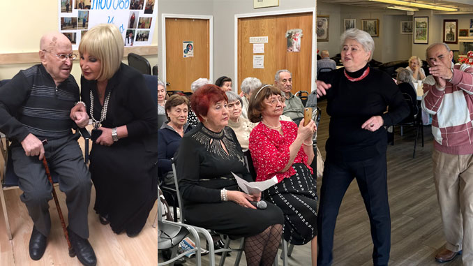 Марта Литас (справа) делает главное — превращает заботу в ощущение семьи. Рядом — давний посетитель Шика Куперман С днём рождения, дорогая Марта. Здоровья, радости и долгих счастливых лет от всей семьи Forever Young. Фото: Forever Young; Полный зал, внимательные взгляды и искренняя поддержка — так в Центре встречают выступления своих. Фото: Л. Тургель; Наум Капилевич (справа) и Лиза Дмитриева танцуют от души — из таких моментов и рождается семья в Forever Young. Фото: С. Лысошульгина