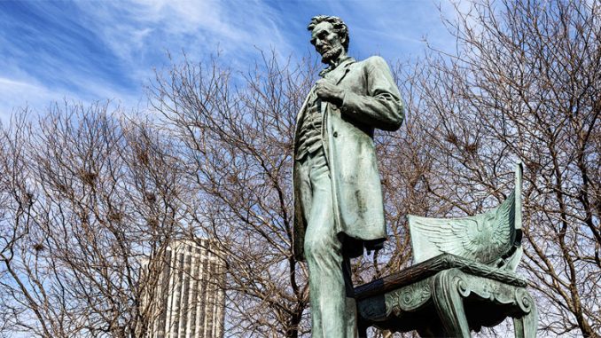 Abraham Lincoln: The Man (Standing Lincoln), 1887 Augustus Saint-Gaudens Lincoln Park, Clark Street at North Avenue