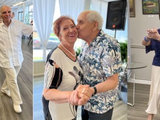 Игорь и Зина Николаевы в танце — в Forever Young можно прийти со своей половинкой или встретить её здесь; Елизавета и Владимир Бренер — любовь не спрашивает о возрасте. Фото: Л. Литас; Наталья Завалко и Роман Уретский знают: будь то на танцполе или в жизни, путь к душевному равновесию начинается с первого шага. Фото: Л. Бел