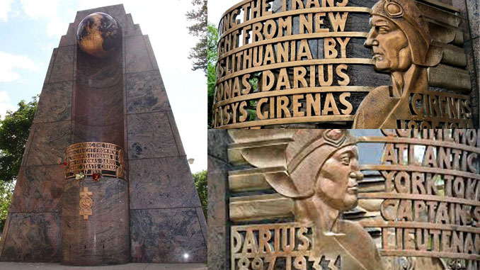 Darius and Girenas Memorial, 1935 Скульптор Raoul Josset, архитектор Charles Koncevec Marquette Park West of South California Avenue and south of West 67th Street