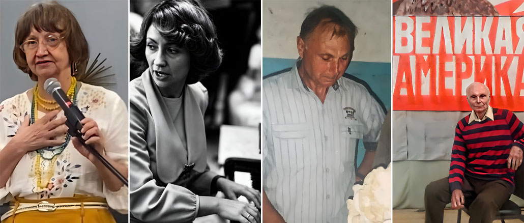 Музыка через годы: Галина Малюченко 30 лет работала музыкальным руководителем в детском саду в Киеве, а сегодня регулярно выходит на сцену Forever Young. Фото: из семейного архива / Forever Young; Александр Лужанский за работой на керамической фабрике в Керчи и сегодня в Forever Young на фоне созданной им декорации. Когда-то главный художник предприятия, он и сегодня продолжает творить. Фото: из семейного архива / Forever Young