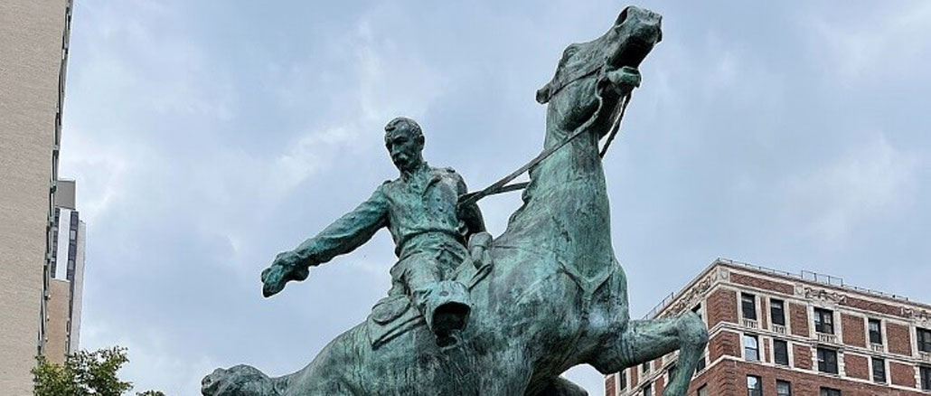 General Philip Henry Sheridan, 1923 Скульптор Gutzon Borglum Lincoln Park Near Sheridan Road at Belmont Avenue and North Lake Shore Drive