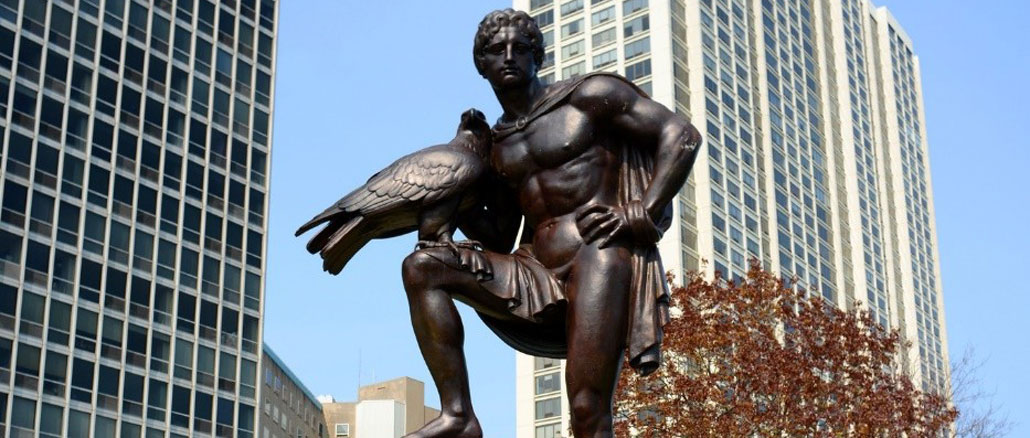 Johann Wolfgang von Goethe Monument, 1913. Скульптор Herman Hahn. Lincoln Park North Sheridan Road at West Diversey Parkway