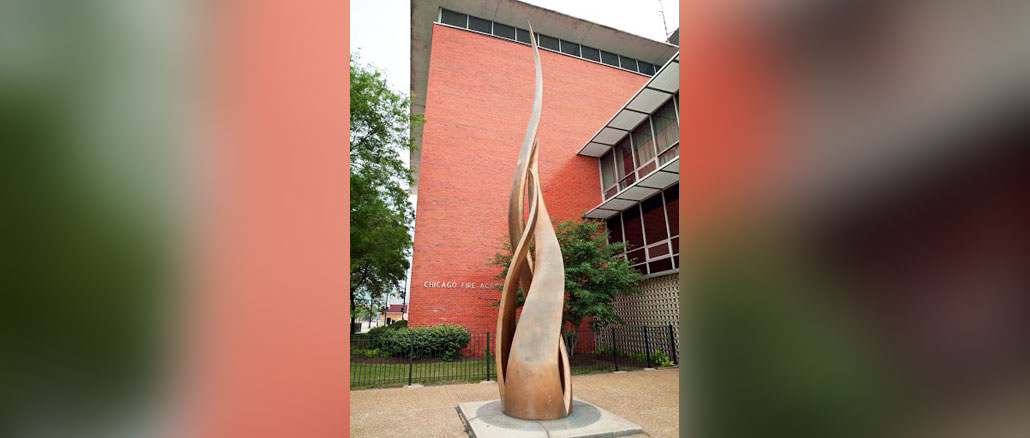 Pillar of Fire (Столб пламени), 1971 Скульптор Egon Weiner Robert J. Quinn Fire Academy 558 West De Koven Street
